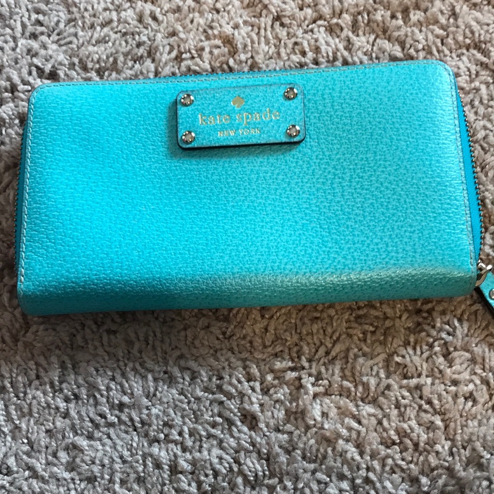 Aqua Kate Spade wallet